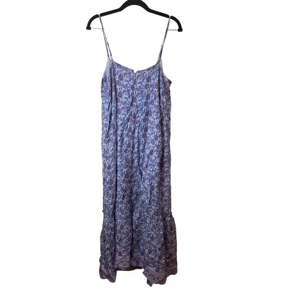 J.Crew NWT Sz S Tiered tie-waist dress in dusty periwinkle block print MSRP $198 - Picture 6 of 8